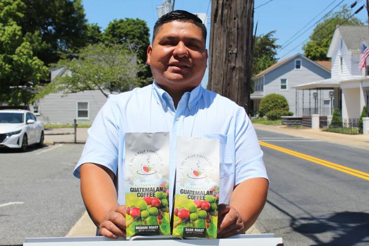 Melvin Del Valle outside of Del Valle Coffee in Greensboro, Maryland.