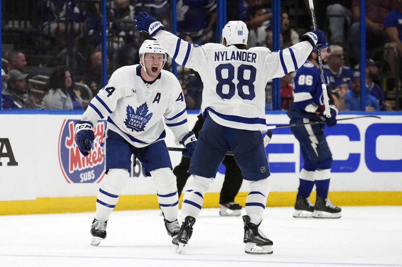 Maple Leafs rally, top Lightning in OT for 3-1 series lead