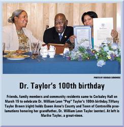 Dr. William Taylor celebrates 100 years | News | stardem.com