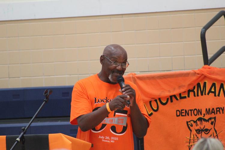Lockerman Schools President, William Brown talking at luncheon.