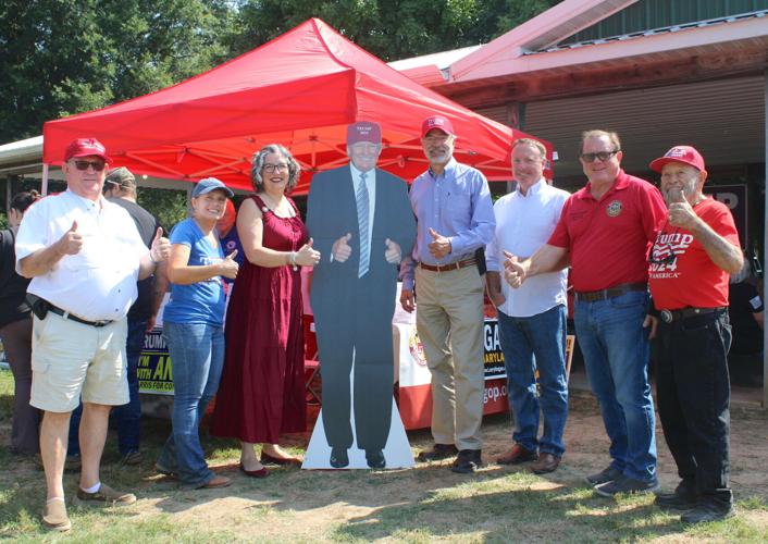 Rep. Harris, local Republicans speak at Denton rally supporting Trump