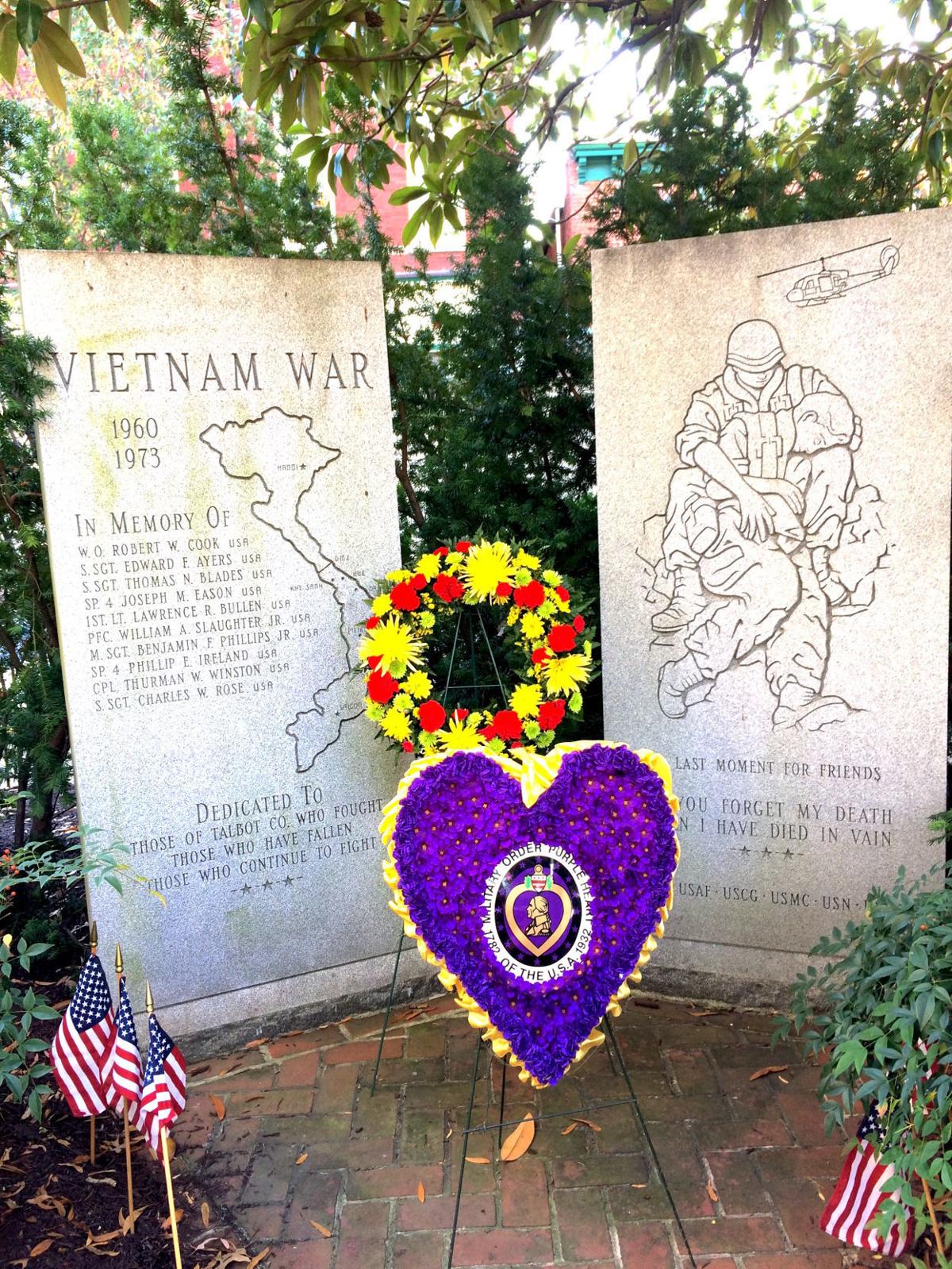Vietnam veterans lay wreaths at Talbot Courthouse Spotlight stardem com