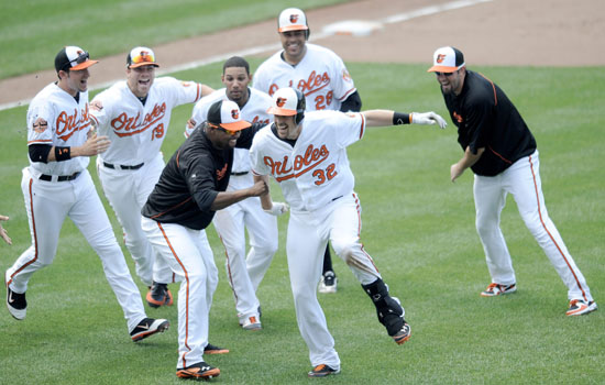 Baltimore Orioles win on Matt Wieters' RBI in ninth 