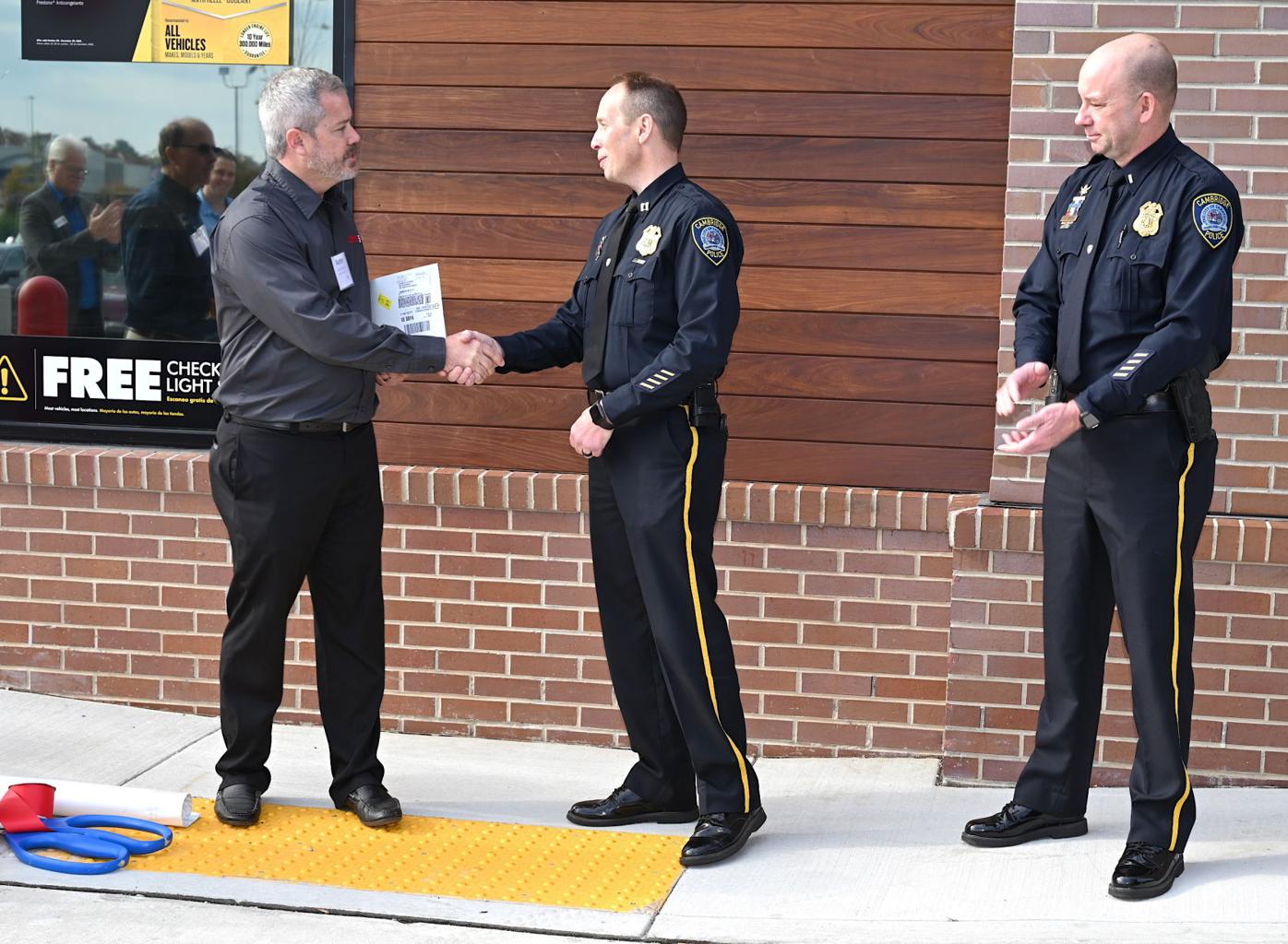 Advance Auto Parts has Ribbon cutting and begins gift card program with Cambridge Police