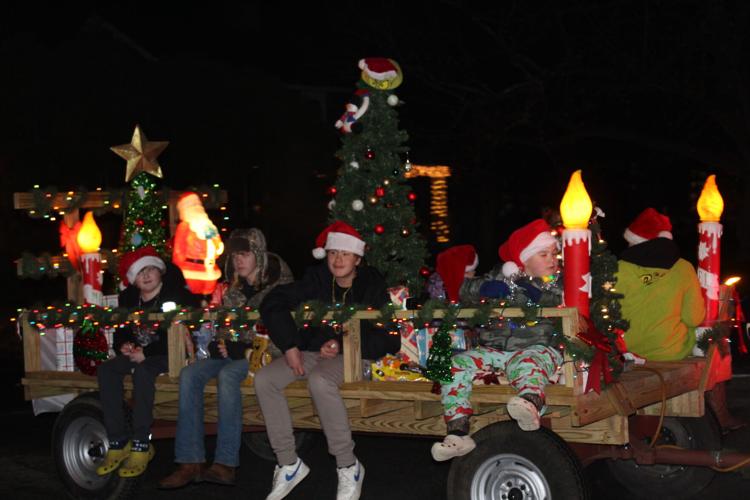 Residents participating in Ridgely's Holiday Parade.