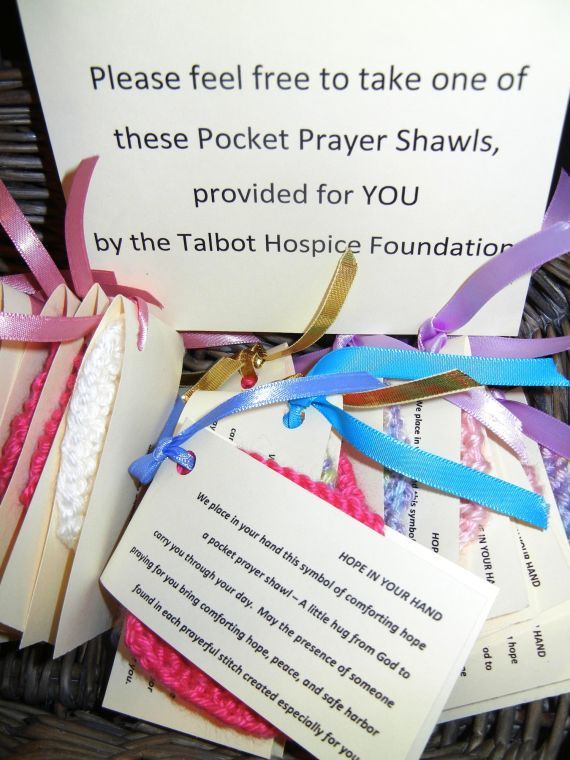 Trinity Threaders donate pocket prayer shawls to Talbot Hospice Life