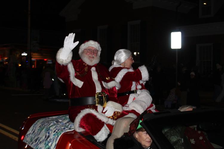 Mr. and Mrs. Santa Claus at Denton parade.