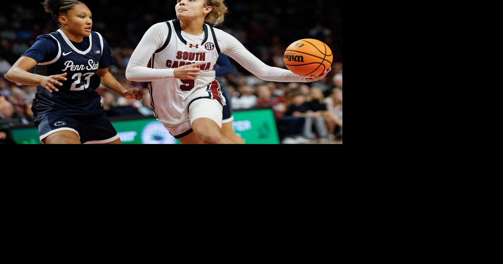 No. 3 South Carolina handles Penn State 95-55 behind Edwards’ career night