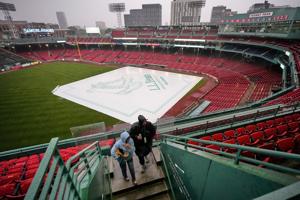 Rainout delays Boston’s pursuit of record-tying streak