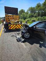 Highway worker injured after work zone crash in Talbot County