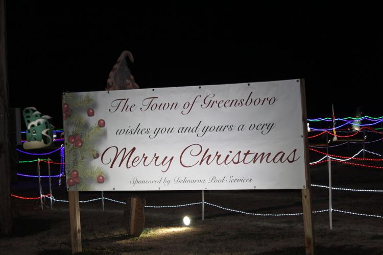 Town of Greensboro sign outside of Christmas Event.