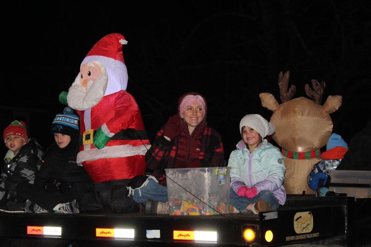 Residents participating in Ridgely's Holiday Parade.