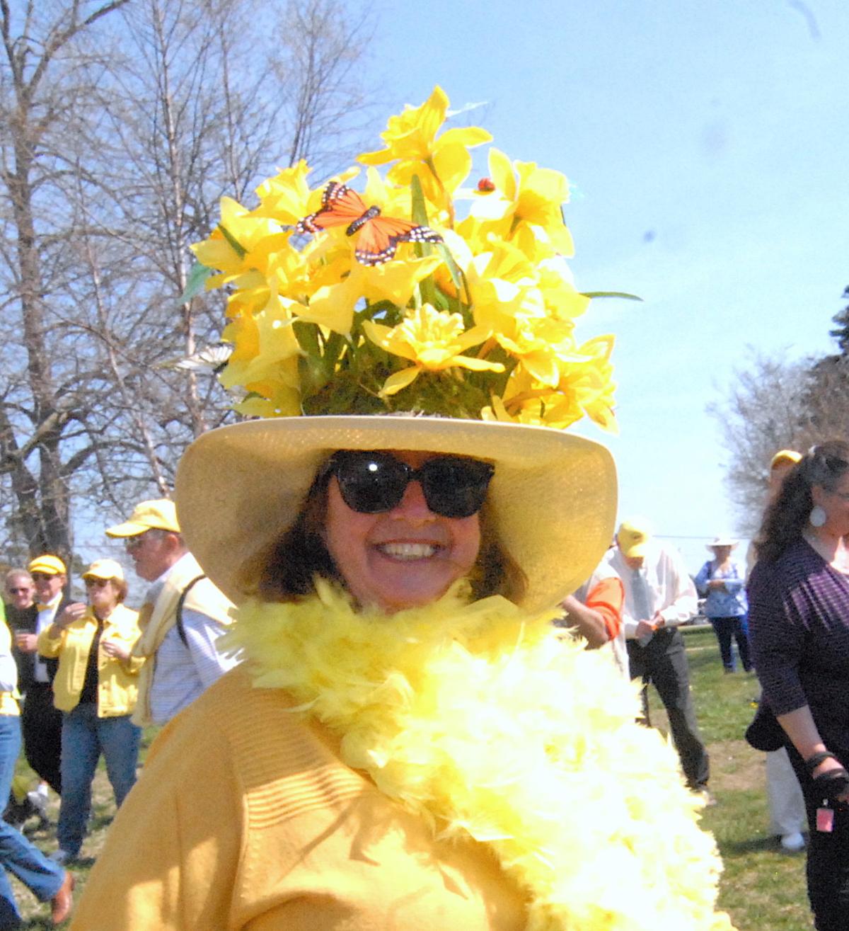 Topping it off with a Daffodil Fest hat Local