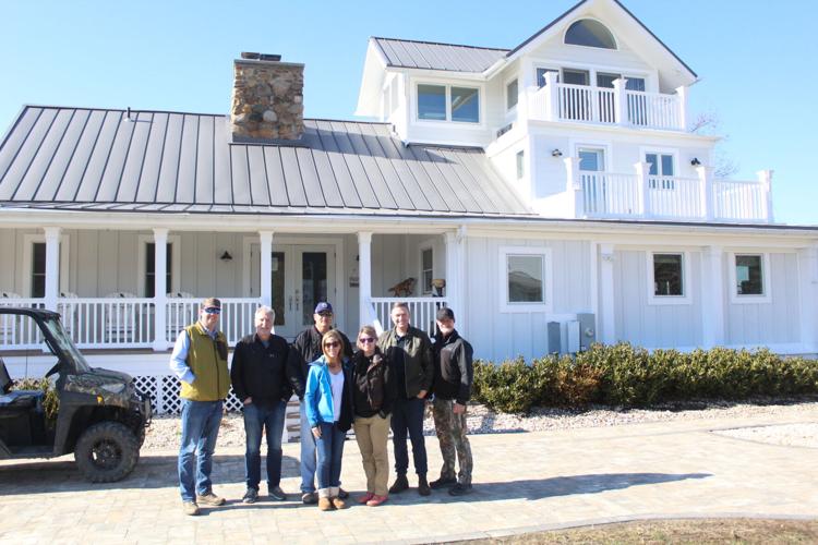Patriot Point Partners outside of the Main house. (Left to Right Gene Davis, Steve Beck, Matt Doorman, Beth Anne Doorman, Beth Anne Doorman, Stephanie Moon, Eric Johnson, Will Moon.