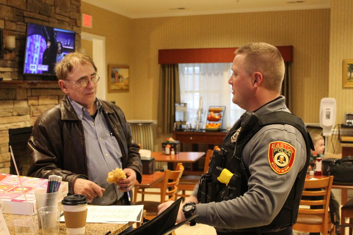 Talking shop with officers at "Coffee with a Cop"