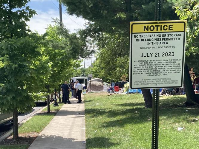 Baltimore police clear homeless encampment | State | stardem.com
