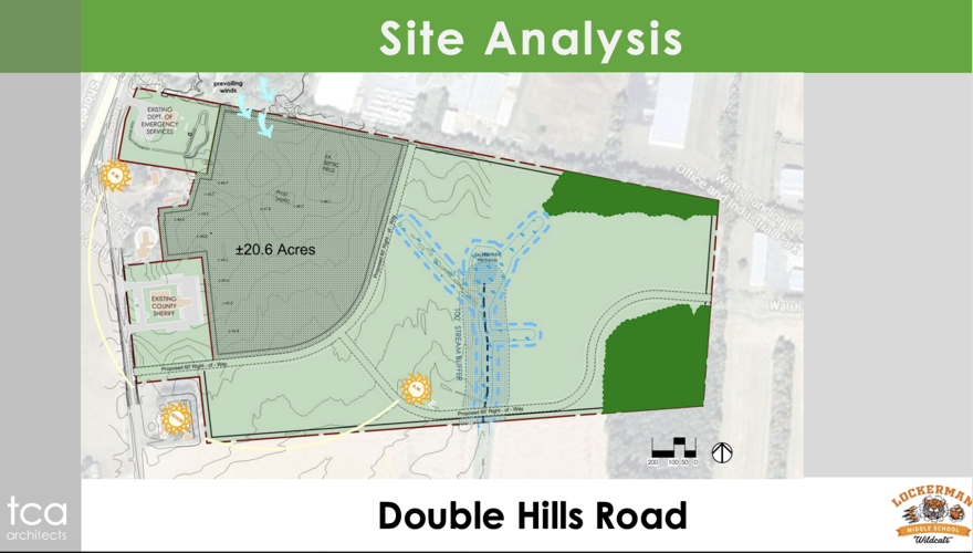 Double Hills Road location for potential Lockerman Middle School.