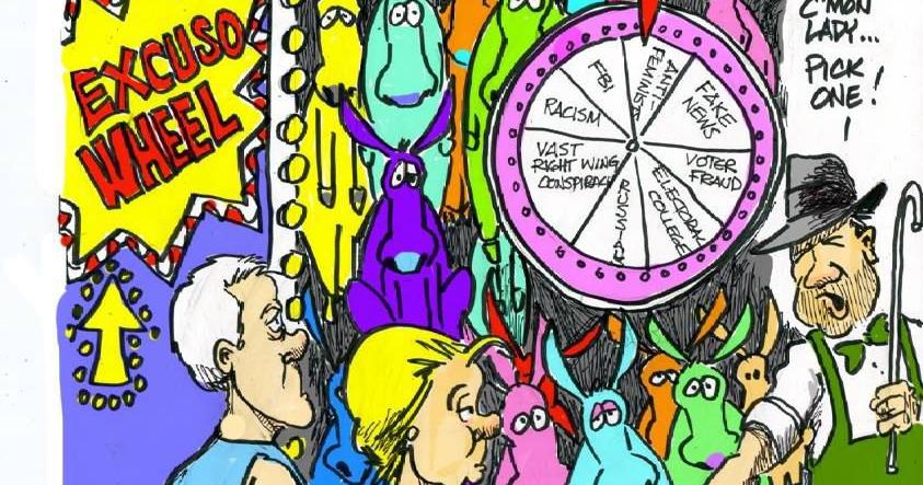 The wheel of excuses | Kollinger's Cartoons | stardem.com