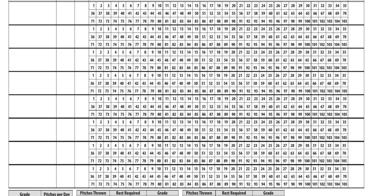 Pitch Count Sheet 2017 Stardem Com