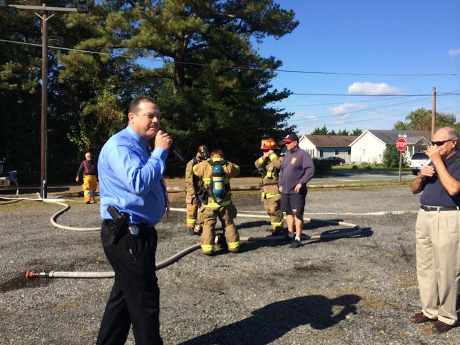 Denton VFD hosts sprinkler demonstration Local