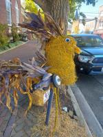 Scarecrows stand like sentries in Chestertown
