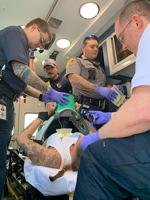 Emergency responders combine efforts to save a life