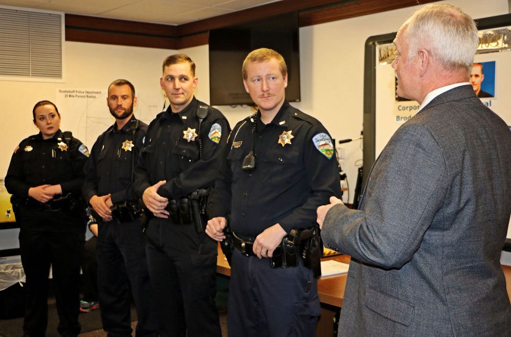 Scottsbluff Police officers promoted as department adds new rank Local News