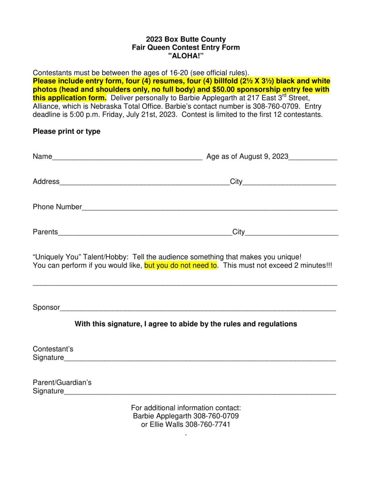 2023 Fair Queen Application.pdf