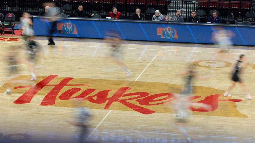 Nebraska basketball removes state outline from PBA court