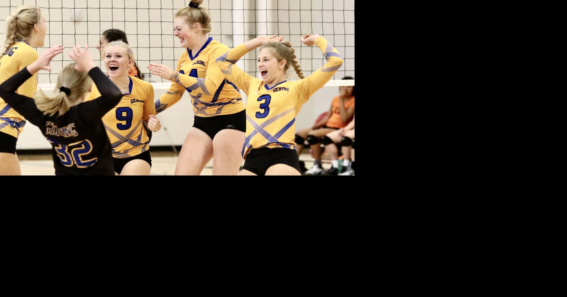 Gering varsity volleyball team wins four matches in Twin City Invite