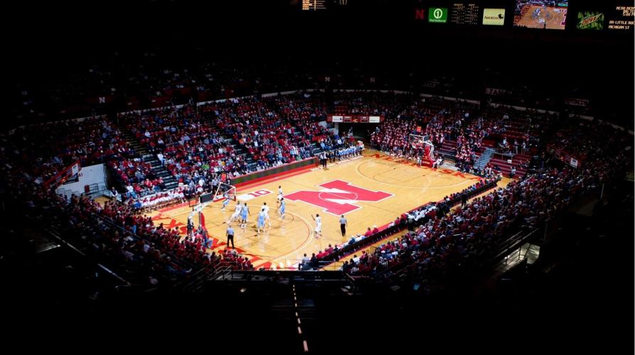 Nebraska basketball removes state outline from PBA court