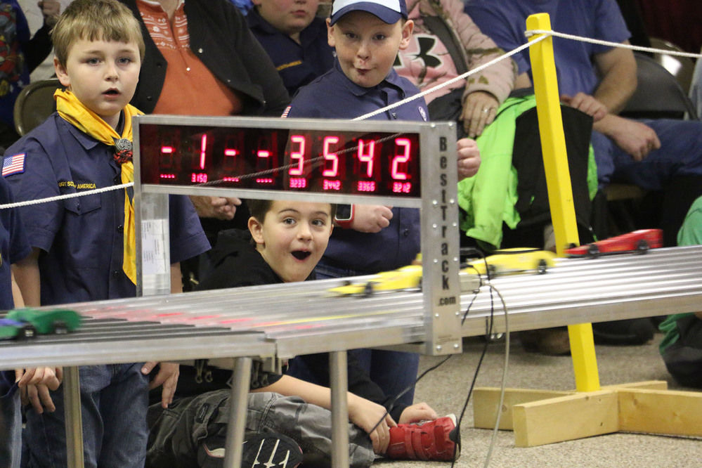 Scouts race to the finish line in Pinewood Derby Local