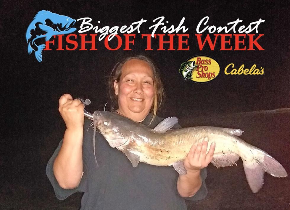 BIGGEST FISH CONTEST: Lizbeth Galindo reels in 26-inch channel catfish
