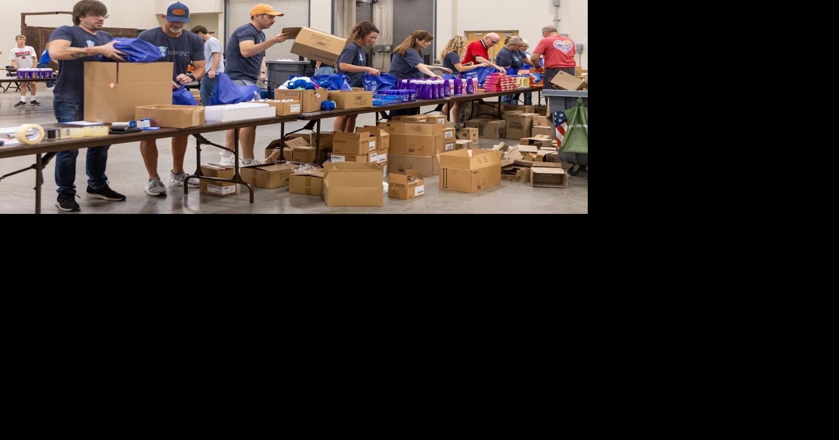 Volunteers prepare back to school hygiene kits for Omaha-area students