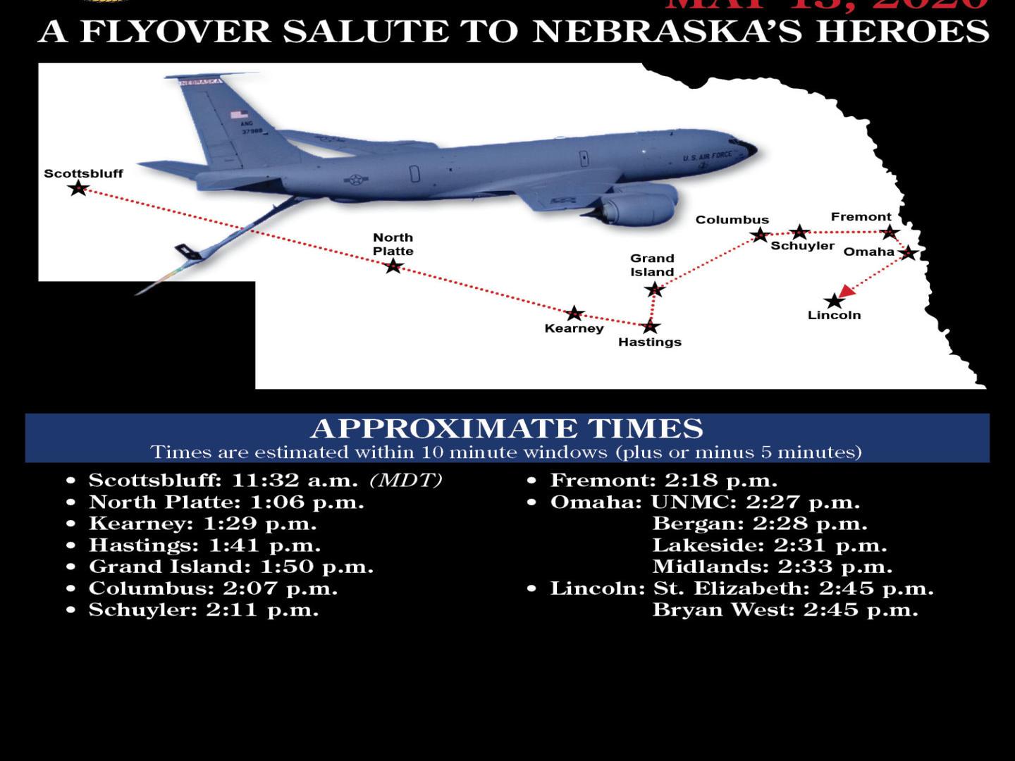 Nebraska Air National Guard Plans Hospital Flyovers Across State On Wednesday Military Starherald Com