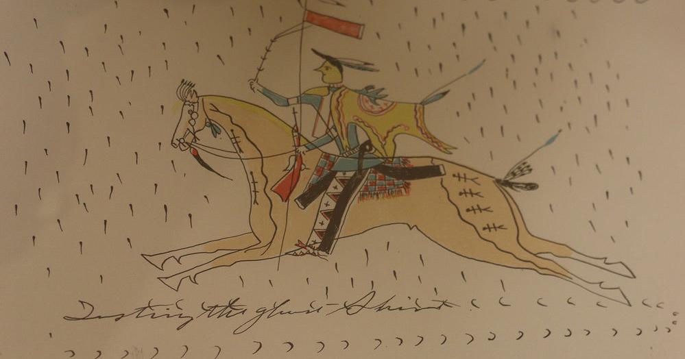 Sioux Red Racket Ledger shows intimate history of Sioux warrior Red Hawk