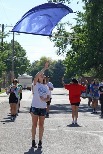 Gering bands rehearse for Oregon Trail Days parade