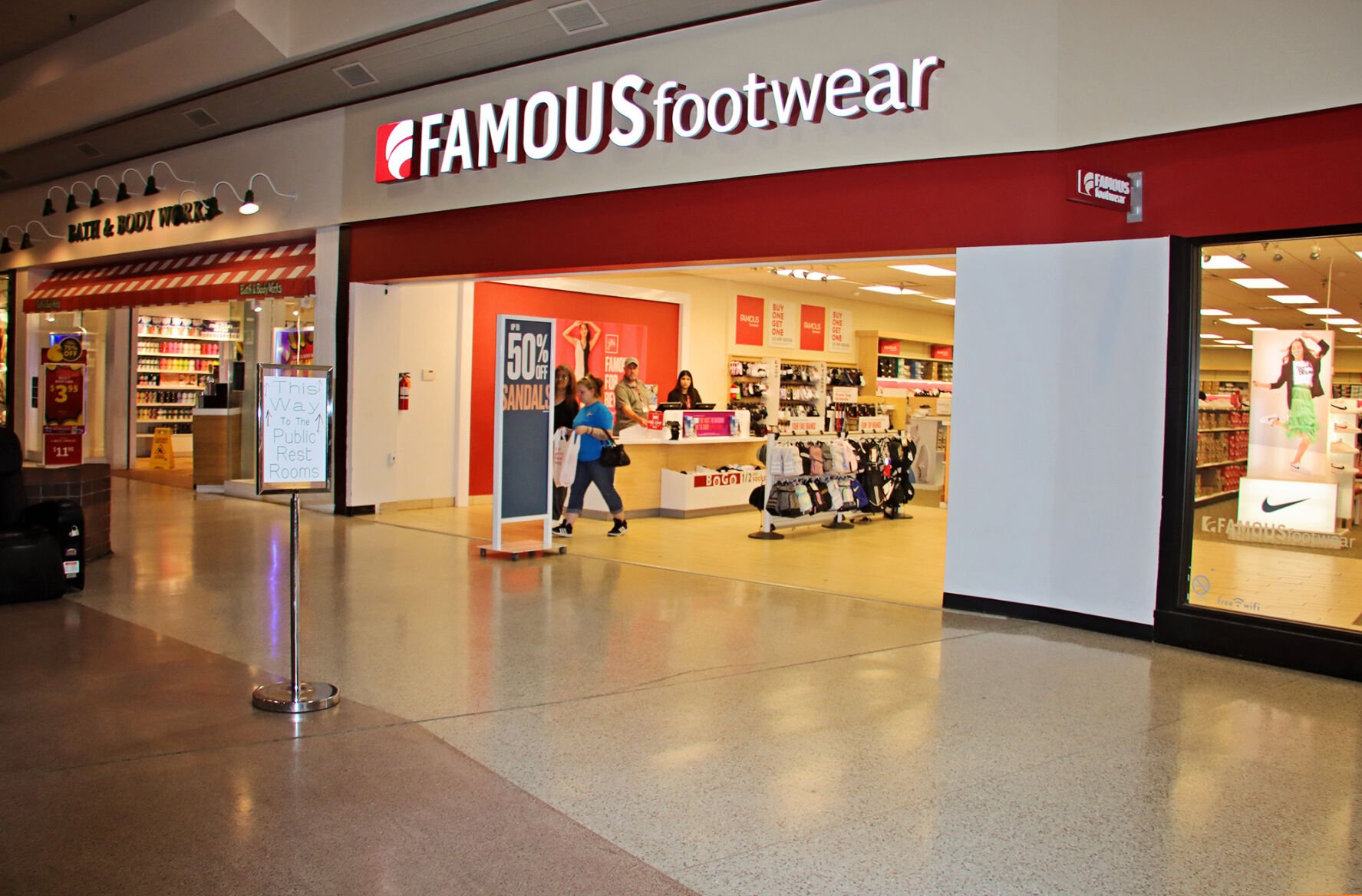 Famous footwear sales mall 25