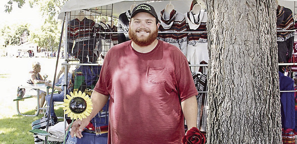Matthew Hickman, who owns Wyldman Metal Arts, enjoyed showing his artwork at OTD craft fair