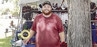 Matthew Hickman, who owns Wyldman Metal Arts, enjoyed showing his artwork at OTD craft fair