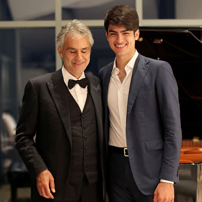 Andrea Bocelli's Son Matteo Urges Kim and Kourtney Kardashian to 'Share'  amid Feud over His Dad (Exclusive)