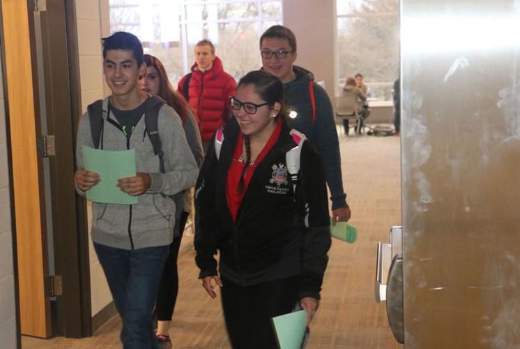 Students tour the newly transformed Scottsbluff High School