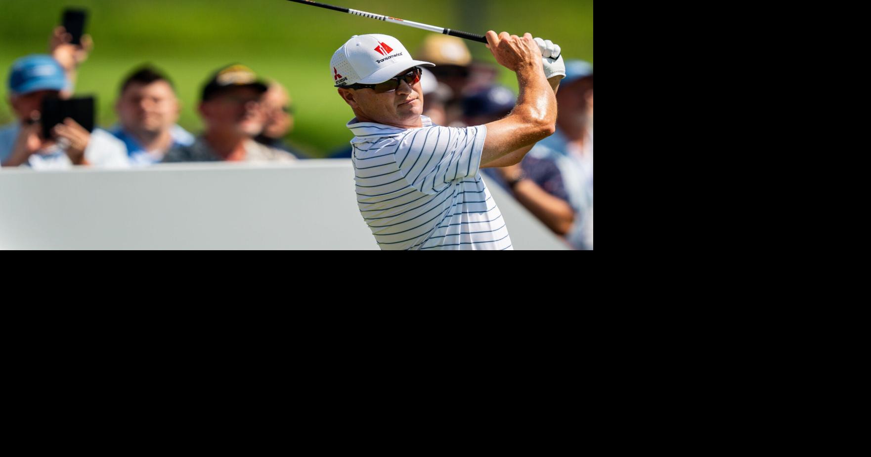 Zach Johnson tees off during the Kaulig Companies PGA Championship Final Round, July 12, 2026, at Firestone Country Club in