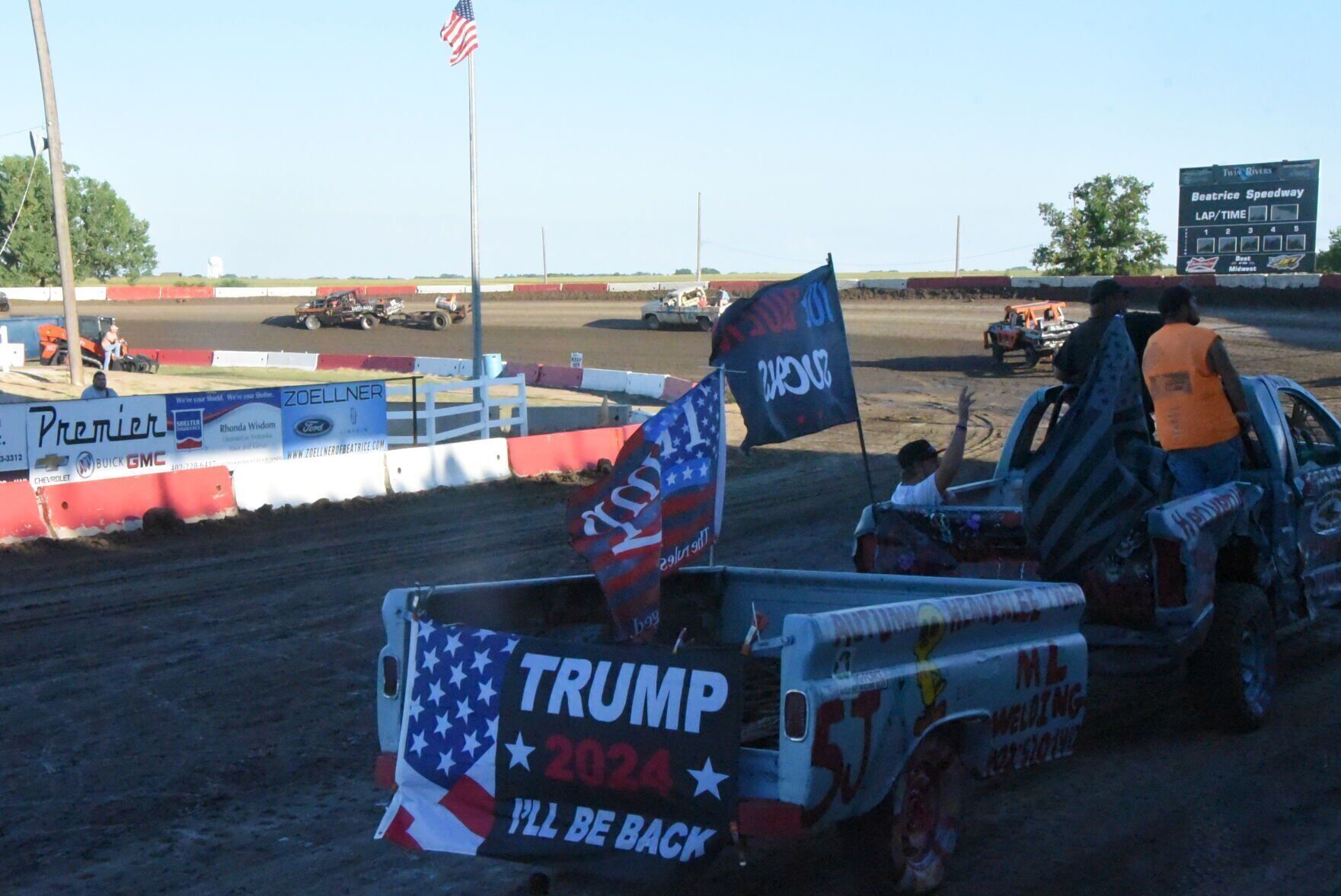 Displays denouncing President Biden at the Gage County Fair raise