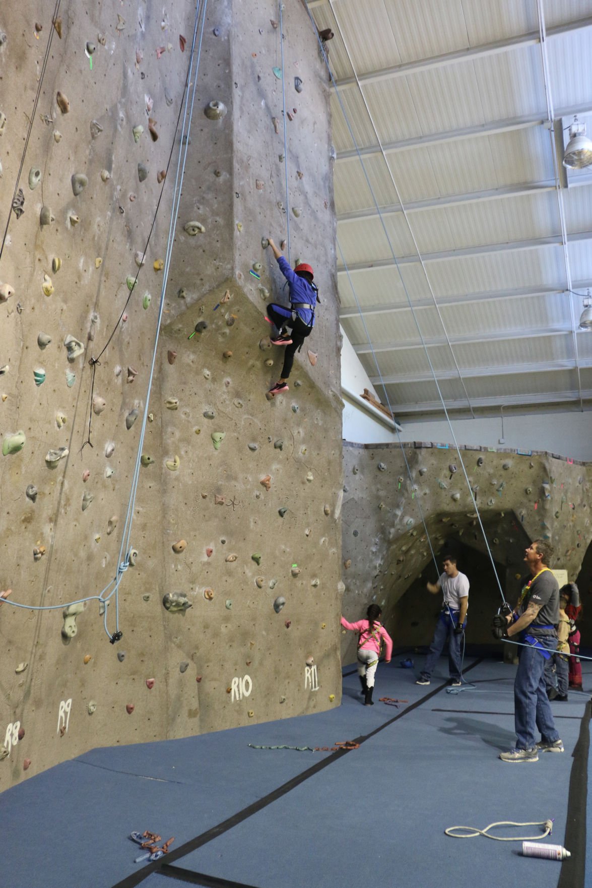 Climbing Wall A Popular Activity Among Young And Old At Ymca Local