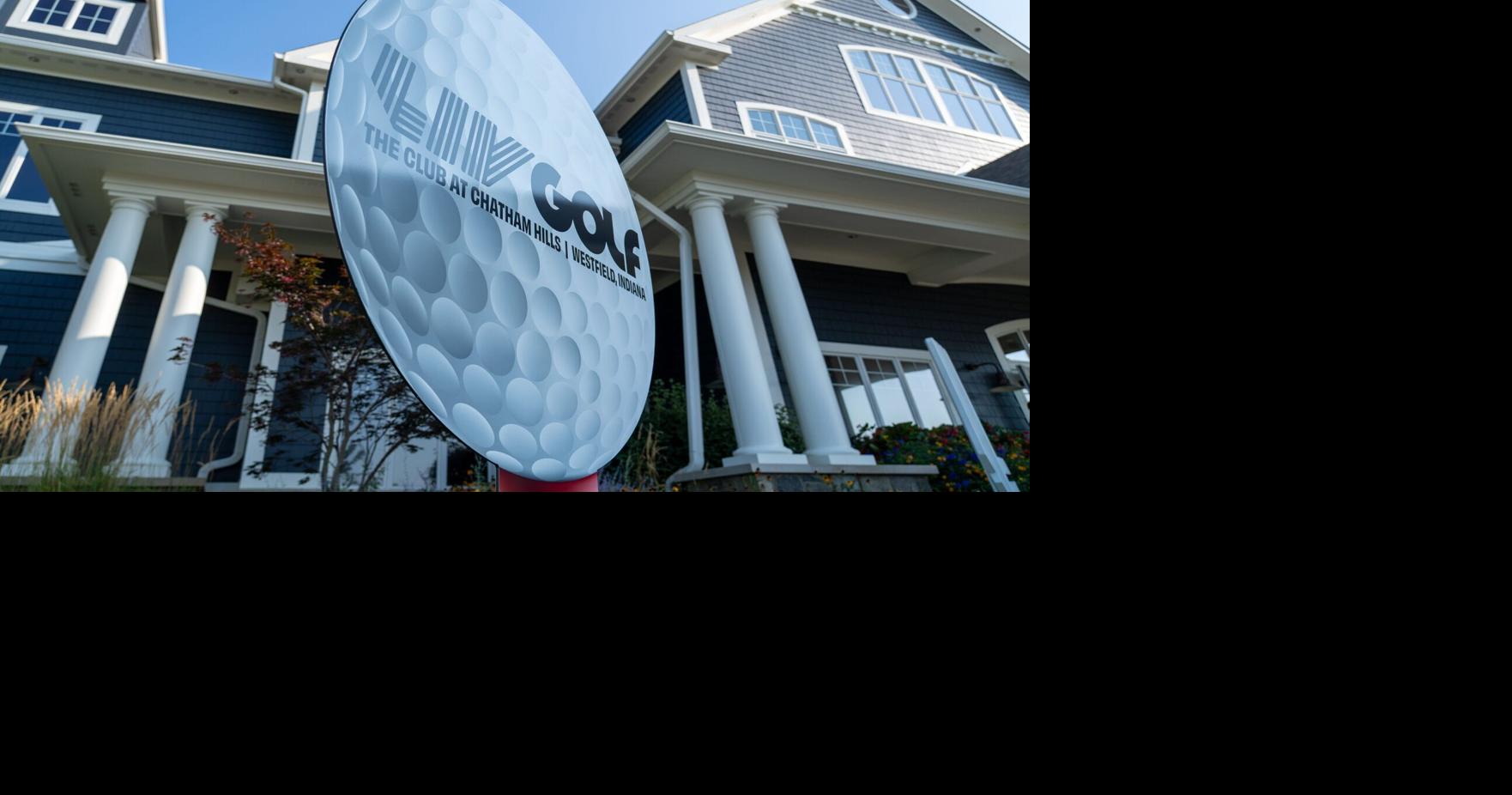 A look Friday, Aug. 15, 2025, at the entrance of The Club at Chatham Hills ahead of day one of LIV Golf Indianapolis.