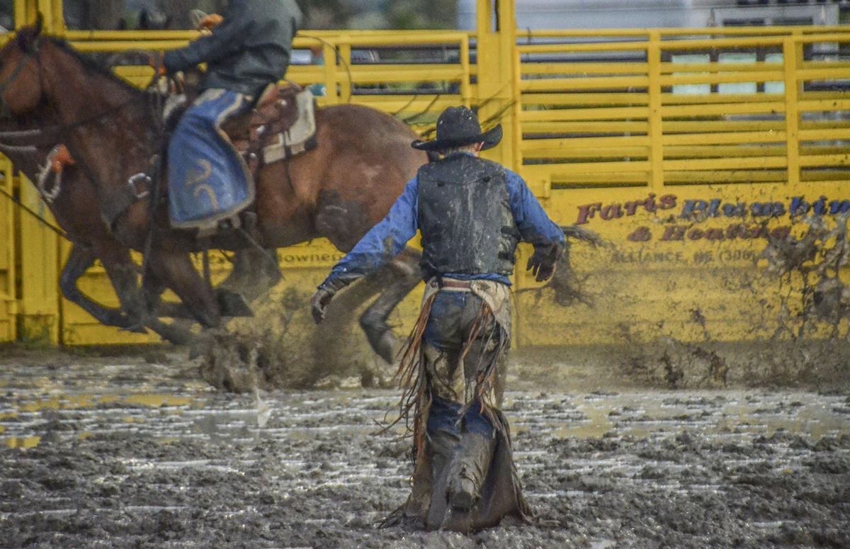 Rains make for a muddy Cattle Capital Rodeo Sports