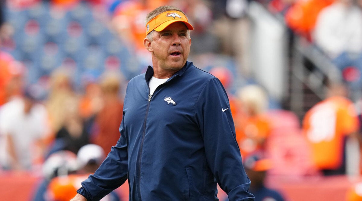 Head Coach Vic Fangio of the Denver Broncos wears an FDNY hat and