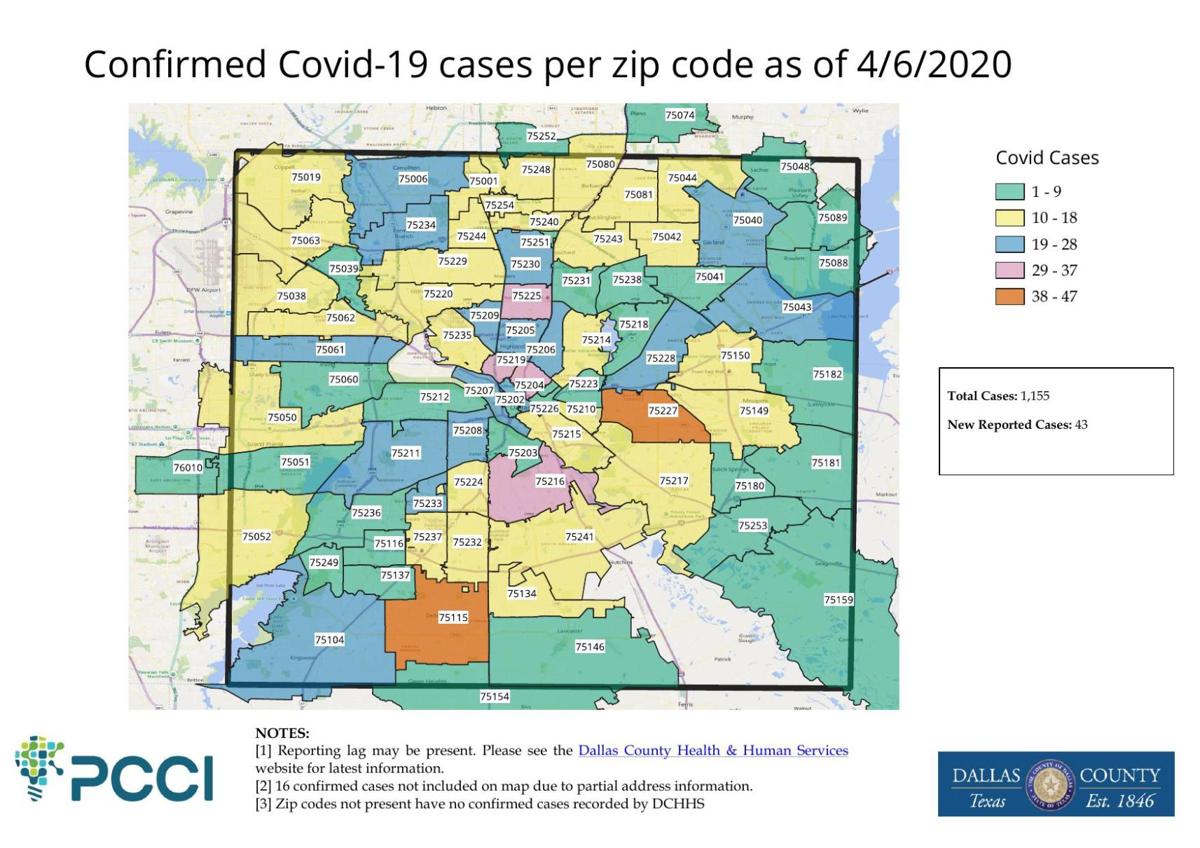 Carrollton Zip Code Map COVID dallas county zip code map | Carrollton Leader 