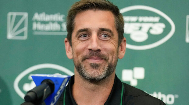 What number will Aaron Rodgers wear for the Jets and why can't it